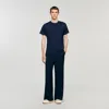 Sandro Cotton T-shirt With Logo In Blue