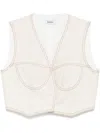 Sandro Cotton Vest In Neutrals