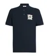 Sandro Cotton Vintage Flower Polo Shirt In Blue