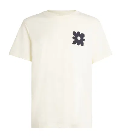 Sandro Cotton Vintage Flower T-shirt In Neutrals