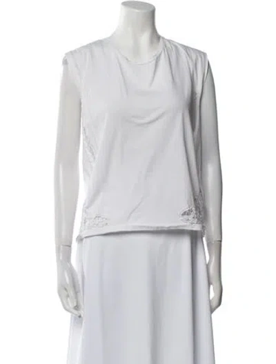 Pre-owned Sandro Cowl Neck Sleeveless Top In White