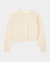 SANDRO CREAMY WOOL-BLEND CARDIGAN