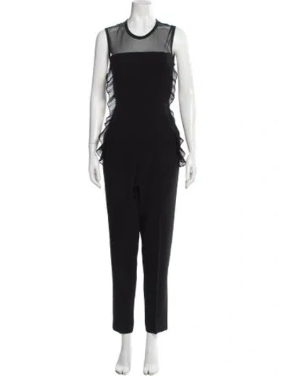 Pre-owned Sandro Crew Neck Jumpsuit In Black