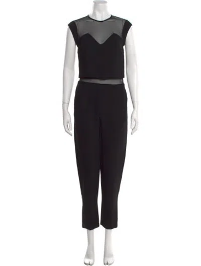 Pre-owned Sandro Crew Neck Jumpsuit In Blue