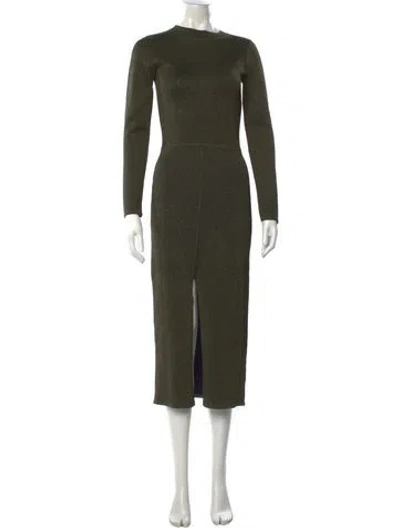 Pre-owned Sandro Crew Neck Long Dress