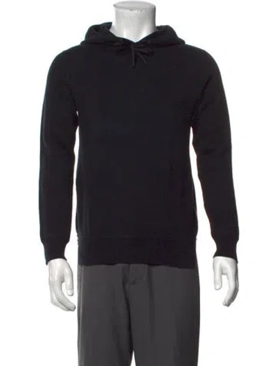 Pre-owned Sandro Crew Neck Long Sleeve Hoodie In Black