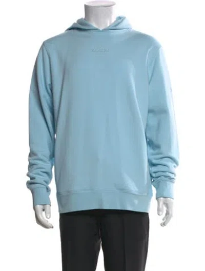 Pre-owned Sandro Crew Neck Long Sleeve Hoodie In Blue