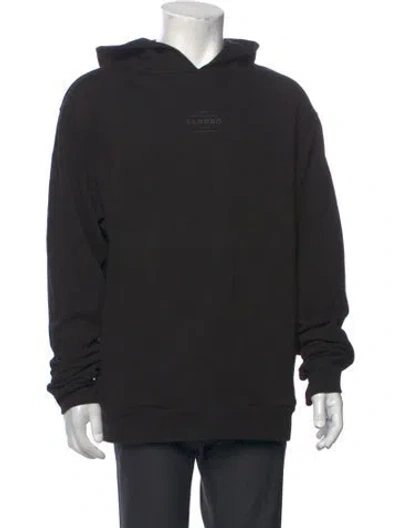 Pre-owned Sandro Crew Neck Long Sleeve Hoodie In Blue