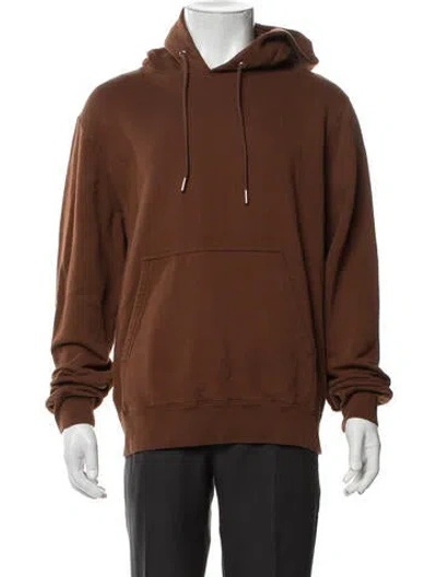 Pre-owned Sandro Crew Neck Long Sleeve Hoodie In Brown