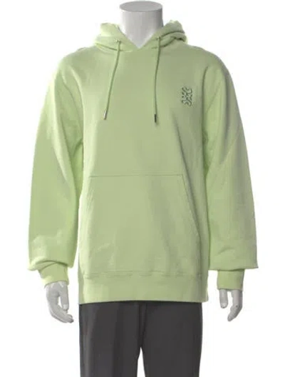 Pre-owned Sandro Crew Neck Long Sleeve Hoodie In Green