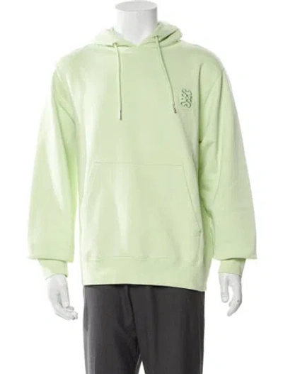 Pre-owned Sandro Crew Neck Long Sleeve Hoodie In Green