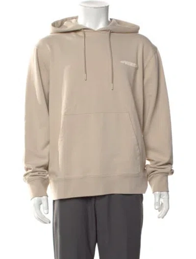 Pre-owned Sandro Crew Neck Long Sleeve Hoodie In Neutral