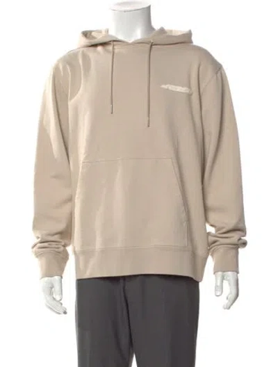 Pre-owned Sandro Crew Neck Long Sleeve Hoodie In Neutral
