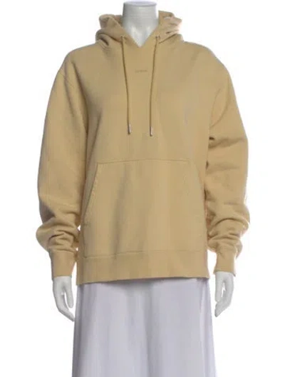 Pre-owned Sandro Crew Neck Long Sleeve Hoodie In Neutral
