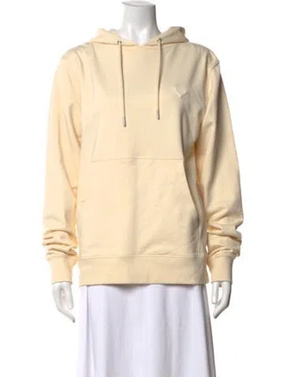 Pre-owned Sandro Crew Neck Long Sleeve Hoodie In Neutrals