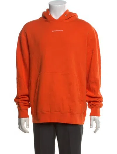 Pre-owned Sandro Crew Neck Long Sleeve Hoodie In Orange