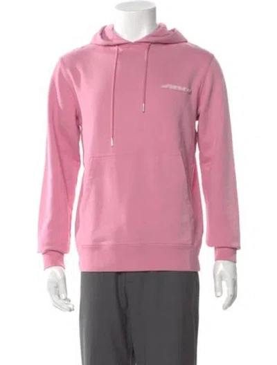 Pre-owned Sandro Crew Neck Long Sleeve Hoodie In Pink
