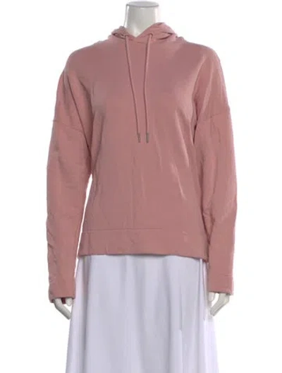 Pre-owned Sandro Crew Neck Long Sleeve Hoodie In Pink