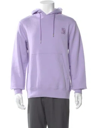 Pre-owned Sandro Crew Neck Long Sleeve Hoodie In Purple