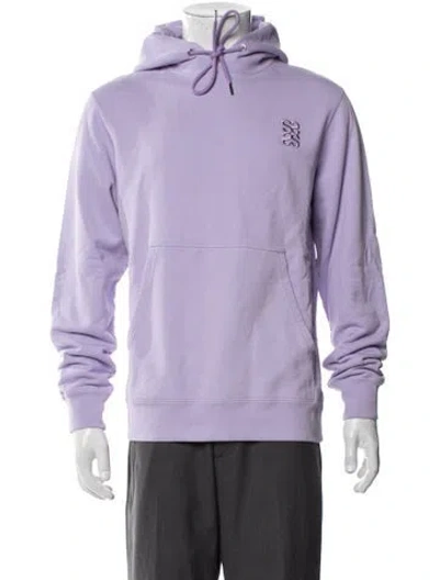 Pre-owned Sandro Crew Neck Long Sleeve Hoodie In Purple