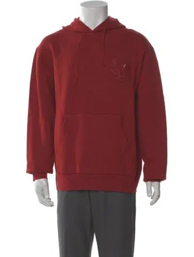 Pre-owned Sandro Crew Neck Long Sleeve Hoodie W/ Tags In Red