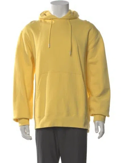 Pre-owned Sandro Crew Neck Long Sleeve Hoodie In Yellow