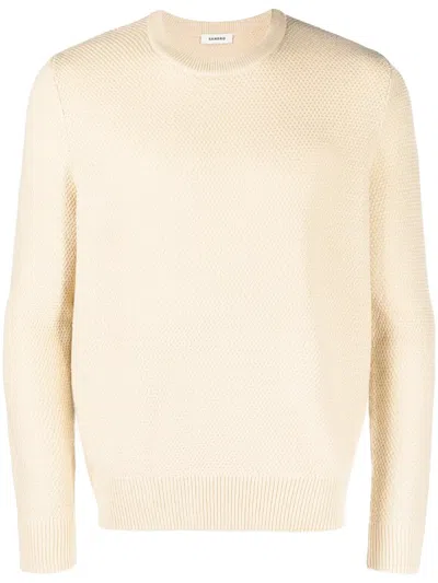Sandro Crew-neck Long-sleeve Jumper In Neutrals