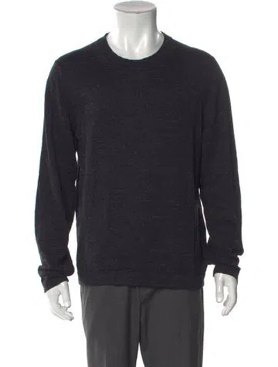 Pre-owned Sandro Crew Neck Long Sleeve Pullover In Black