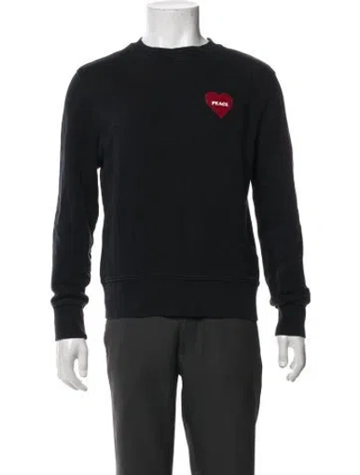 Pre-owned Sandro Crew Neck Long Sleeve Pullover In Black