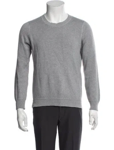Pre-owned Sandro Crew Neck Long Sleeve Pullover In Blue