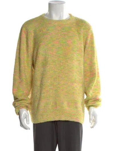 Pre-owned Sandro Crew Neck Long Sleeve Pullover W/ Tags In Yellow
