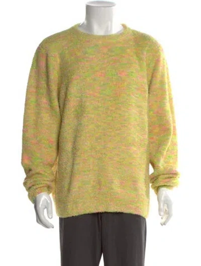 Pre-owned Sandro Crew Neck Long Sleeve Pullover W/ Tags In Yellow