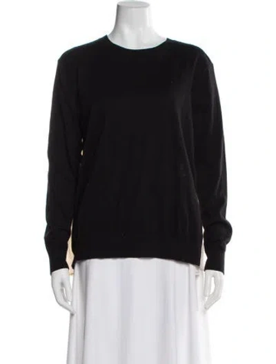 Pre-owned Sandro Crew Neck Long Sleeve Sweatshirt In Black