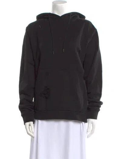 Pre-owned Sandro Crew Neck Long Sleeve Sweatshirt In Black