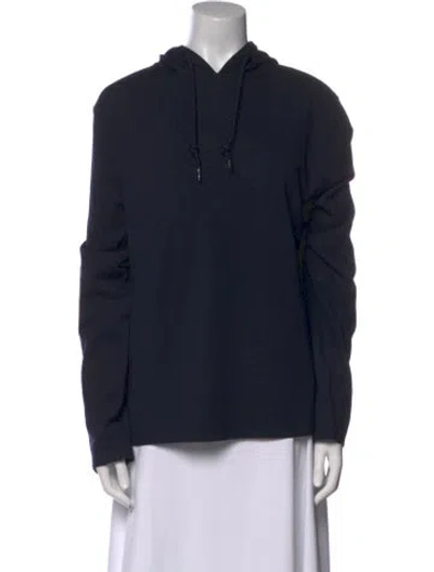 Pre-owned Sandro Crew Neck Long Sleeve Sweatshirt In Blue