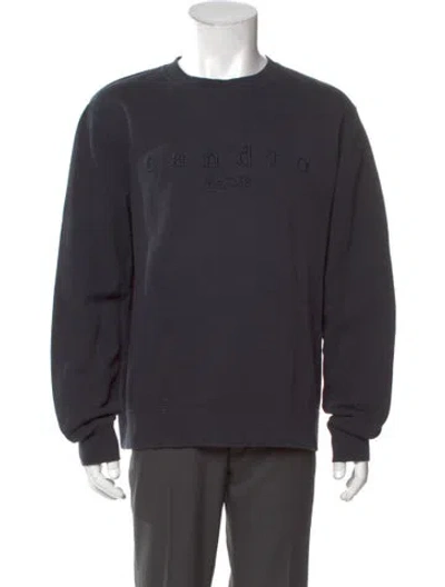 Pre-owned Sandro Crew Neck Long Sleeve Sweatshirt In Gray