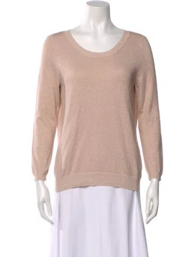 Pre-owned Sandro Crew Neck Long Sleeve Sweatshirt In Neutral