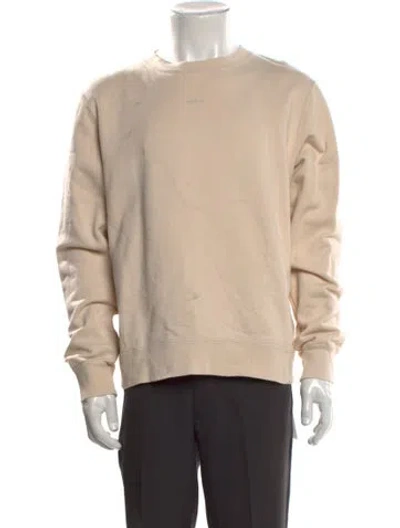 Pre-owned Sandro Crew Neck Long Sleeve Sweatshirt In Neutral