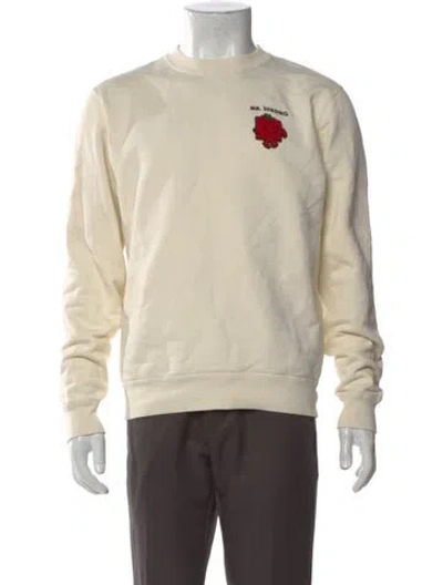 Pre-owned Sandro Crew Neck Long Sleeve Sweatshirt In Neutral