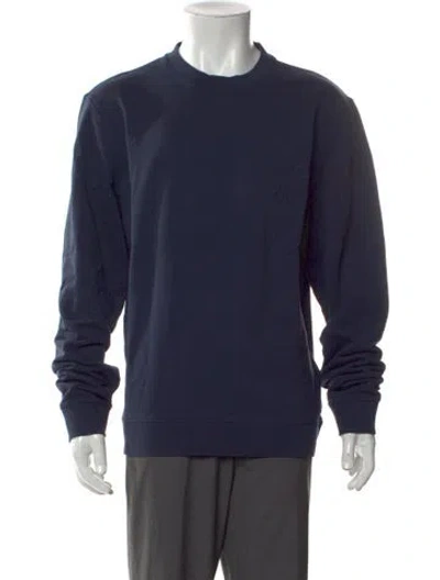 Pre-owned Sandro Crew Neck Long Sleeve Sweatshirt W/ Tags In Blue