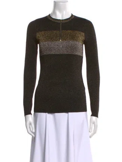 Pre-owned Sandro Crew Neck Long Sleeve Top