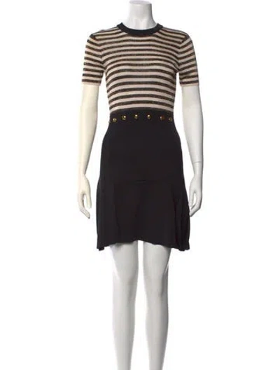Pre-owned Sandro Crew Neck Mini Dress