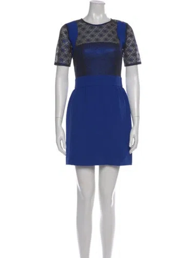 Pre-owned Sandro Crew Neck Mini Dress