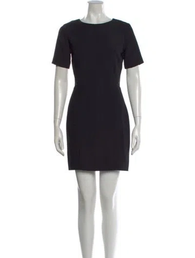 Pre-owned Sandro Crew Neck Mini Dress In Black