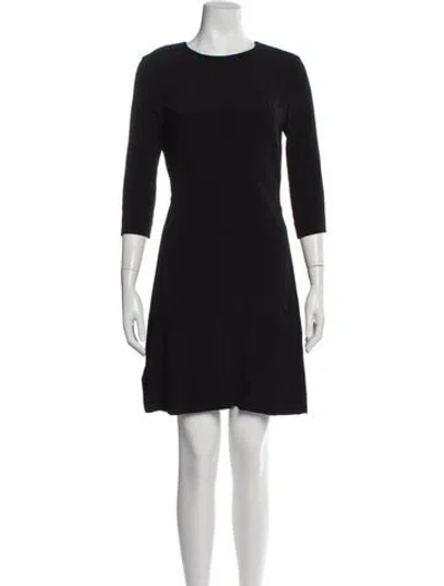 Pre-owned Sandro Crew Neck Mini Dress In Gray