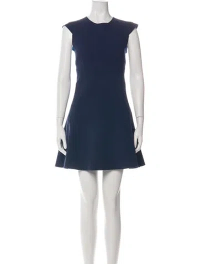 Pre-owned Sandro Crew Neck Mini Dress In Green
