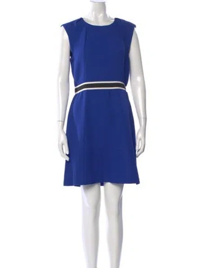 Pre-owned Sandro Crew Neck Mini Dress In Multi