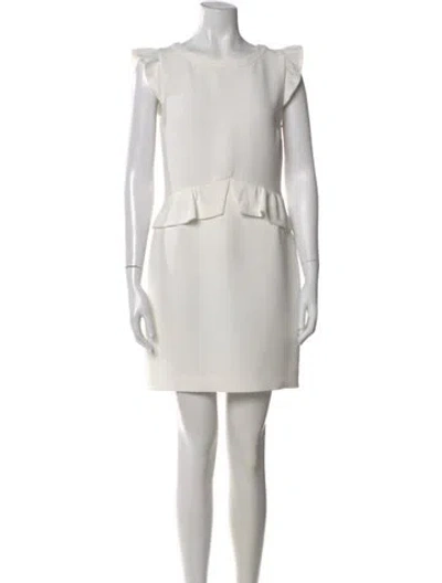 Pre-owned Sandro Crew Neck Mini Dress In Multi