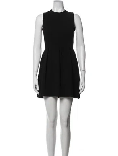 Pre-owned Sandro Crew Neck Mini Dress In Multi