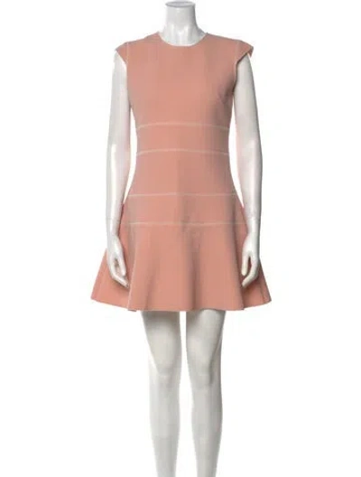 Pre-owned Sandro Crew Neck Mini Dress In Pink